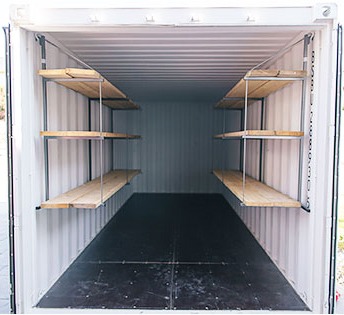 2 TIERED12 DEEP SHIPPING CONTAINER SHELVES